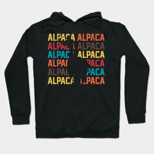 Colourful Alpaca Text Hoodie